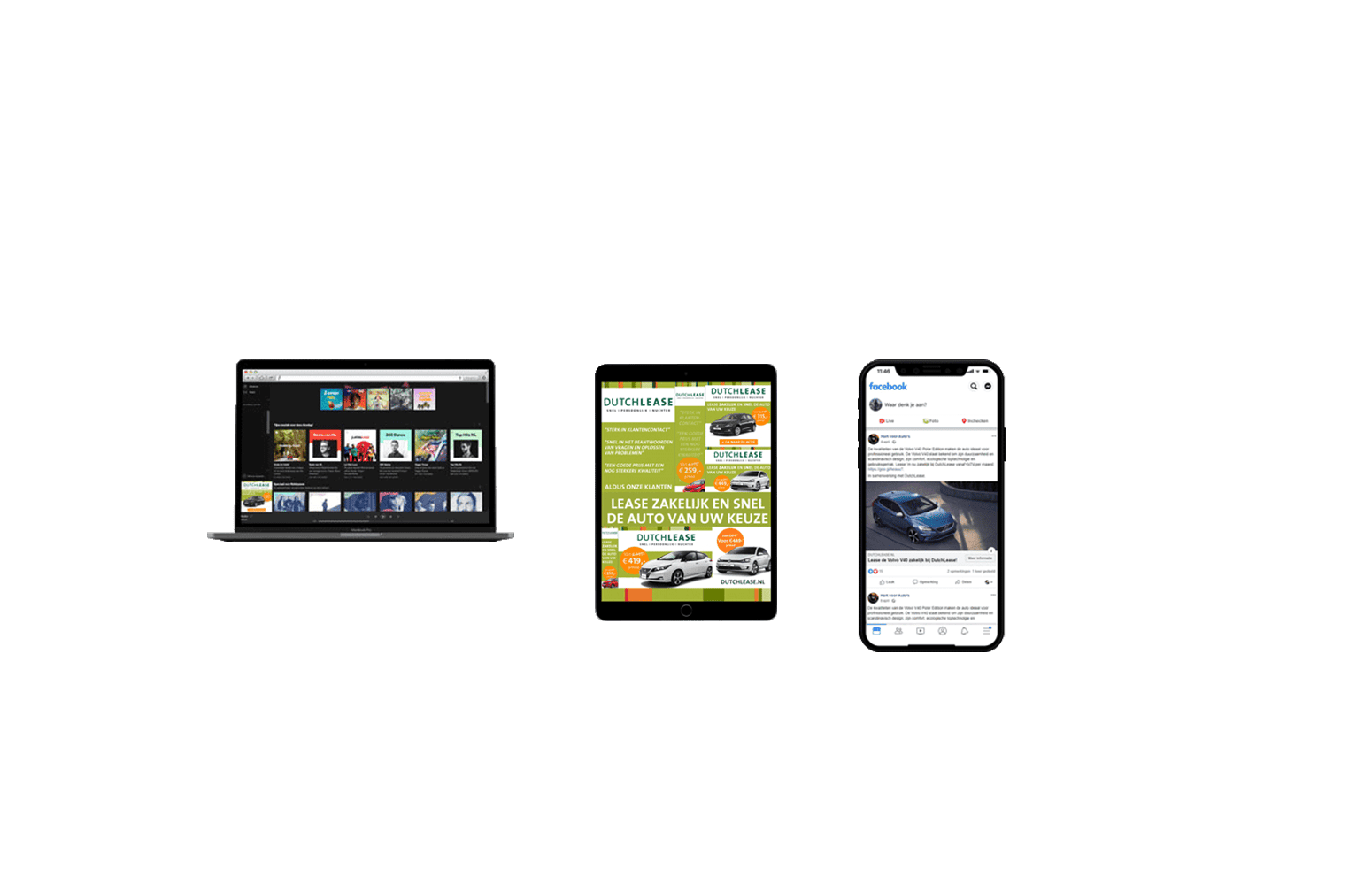 Dutchlease mockups laptop tablet mobiel